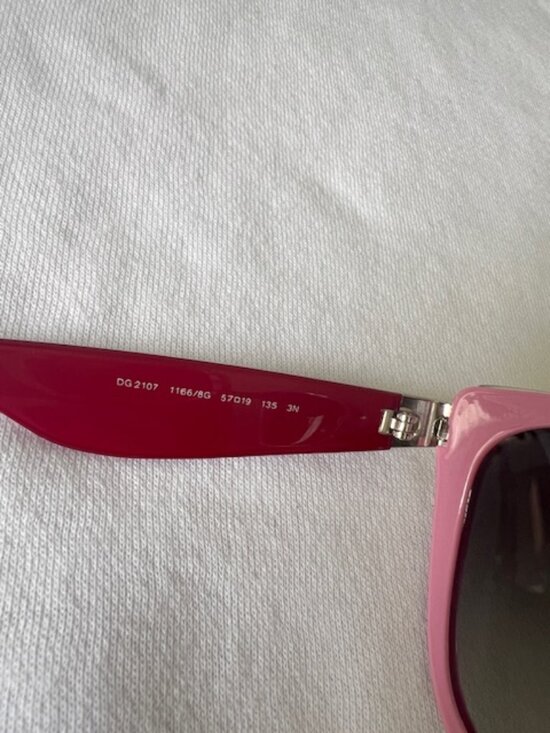 Dolce & Gabbana Sunglasses Pink Red&Yellow Logo Silver Retro Vintage Style